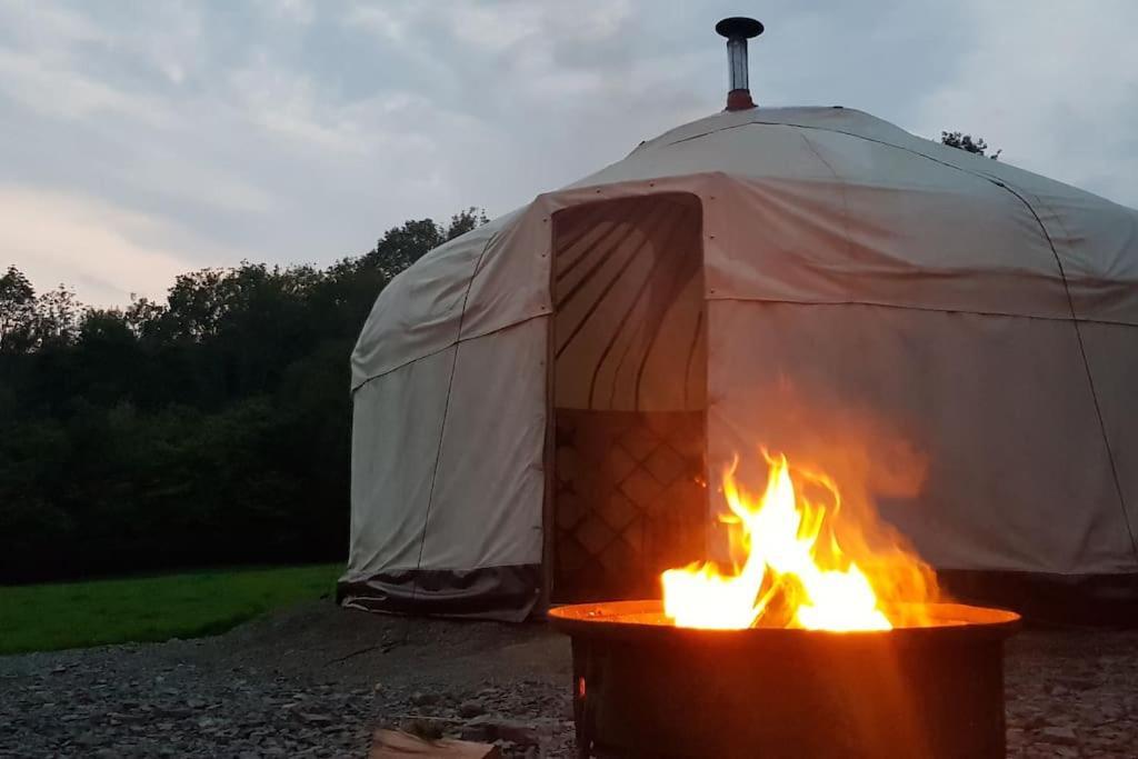 Bronfelen Yurt Hotell Cynghordy Eksteriør bilde